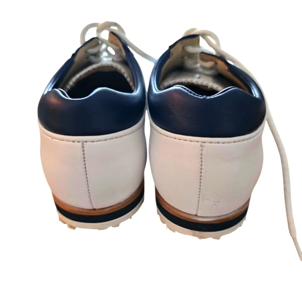 Cielo White and Navy Athletic Sneakers